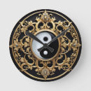 Suche nach yin yang symbol wanduhren Schwarz
