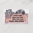 Suche nach waschbären visitenkarten Holz