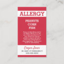 Suche nach allergie visitenkarten Restaurant