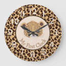 Suche nach wilde katzen wanduhren Leoparddruck