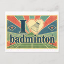 Suche nach badminton postkarten Federball