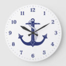 Suche nach der anker des schiffs wanduhren Marineblau
