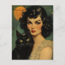 Suche nach vollmond der katze postkarten Retro