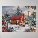 Suche nach winter hütte poster Wald