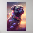 Suche nach mops hund poster Malerei