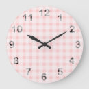 Suche nach rosa gingham wanduhren Weiß