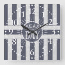 Suche nach blaue und weiße streifen wanduhren Nautisch