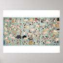 Suche nach kuniyoshi katze poster Vintag