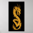 Suche nach goldener drache poster Schwarz