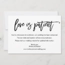 Suche nach geduld einladungen Liebe ist patient