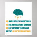 Suche nach traurigkeit poster Blau