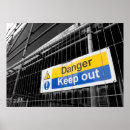 Suche nach gefahr poster Zeichen