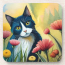 Suche nach schwarze katzen untersetzer Schwarz weiß