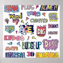 Suche nach buchstaben poster Retro