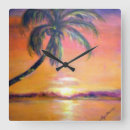 Suche nach tropischer sonnenuntergang wanduhren Malerei