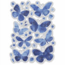 Suche nach blauer schmetterling aufkleber Aquarell