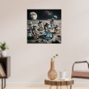 Suche nach astronaut auf dem mond poster Lustig