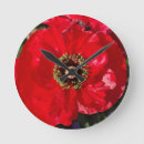 Suche nach red poppy wanduhren Flower