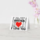 Suche nach liebe schwester karten Herz