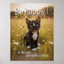 Suche nach verrückte katze poster Für sie