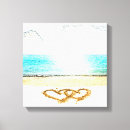 Suche nach herzen im sand leinwandbilder Strand