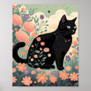 Suche nach schwarze katze poster Blume