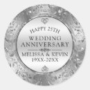 Suche nach 25 hochzeitstag aufkleber Silber