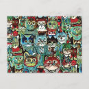 Suche nach anthropomorphe katzen postkarten Katzenkunst