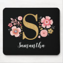 Suche nach blumen monogramm buchstabe mousepads Für sie
