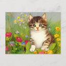 Suche nach niedliches katzenbild postkarten Katzenmalerei