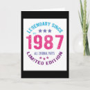 Suche nach 1987 geburtstag karten Vintag