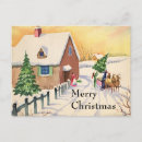 Suche nach schneebedeckter weihnachtsbaum postkarten Winter