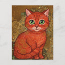Suche nach klimt malerei postkarten Katze