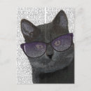 Suche nach schwarze sonnenbrille postkarten Katze