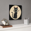 Suche nach niedliche schwarze katze wanduhren Halloween