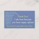 Suche nach vegans visitenkarten Vegetarier