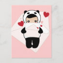Suche nach panda herz postkarten Kawaii