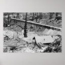 Suche nach goldminen poster Bergwerk