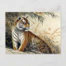 Suche nach chinesischer tiger postkarten Aquarell