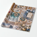 Suche nach schönheit geschenkpapier Blau