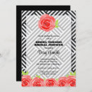 Suche nach black and white bridal shower einladungen Floral