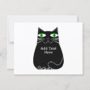 Suche nach katzen mit grünen augen poster postkarten Schwarzkatze