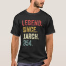 Suche nach legende seit 1954 tshirts Jahre