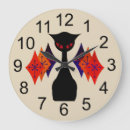 Suche nach große katze wanduhren Schwarzes