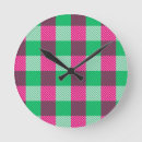 Suche nach rosa gingham wanduhren Muster