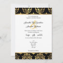 Suche nach goldener rand einladungen Schwarz und gold