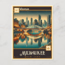 Suche nach vintage milwaukee postkarten Reiseplakat