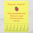 Suche nach babysitter flyer Babysitting