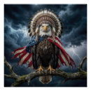Suche nach weißkopfseeadler poster Amerikanische flagge