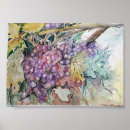 Suche nach lila trauben poster Aquarell